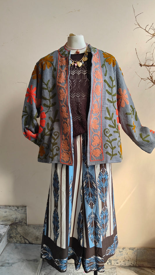 Giacca Boho tasche Canapa