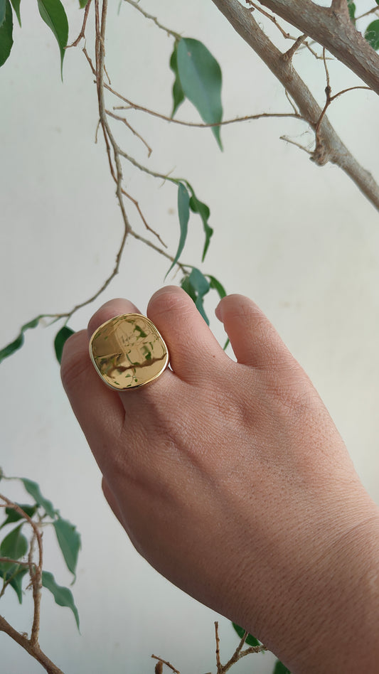 Anello Specchio Dorato