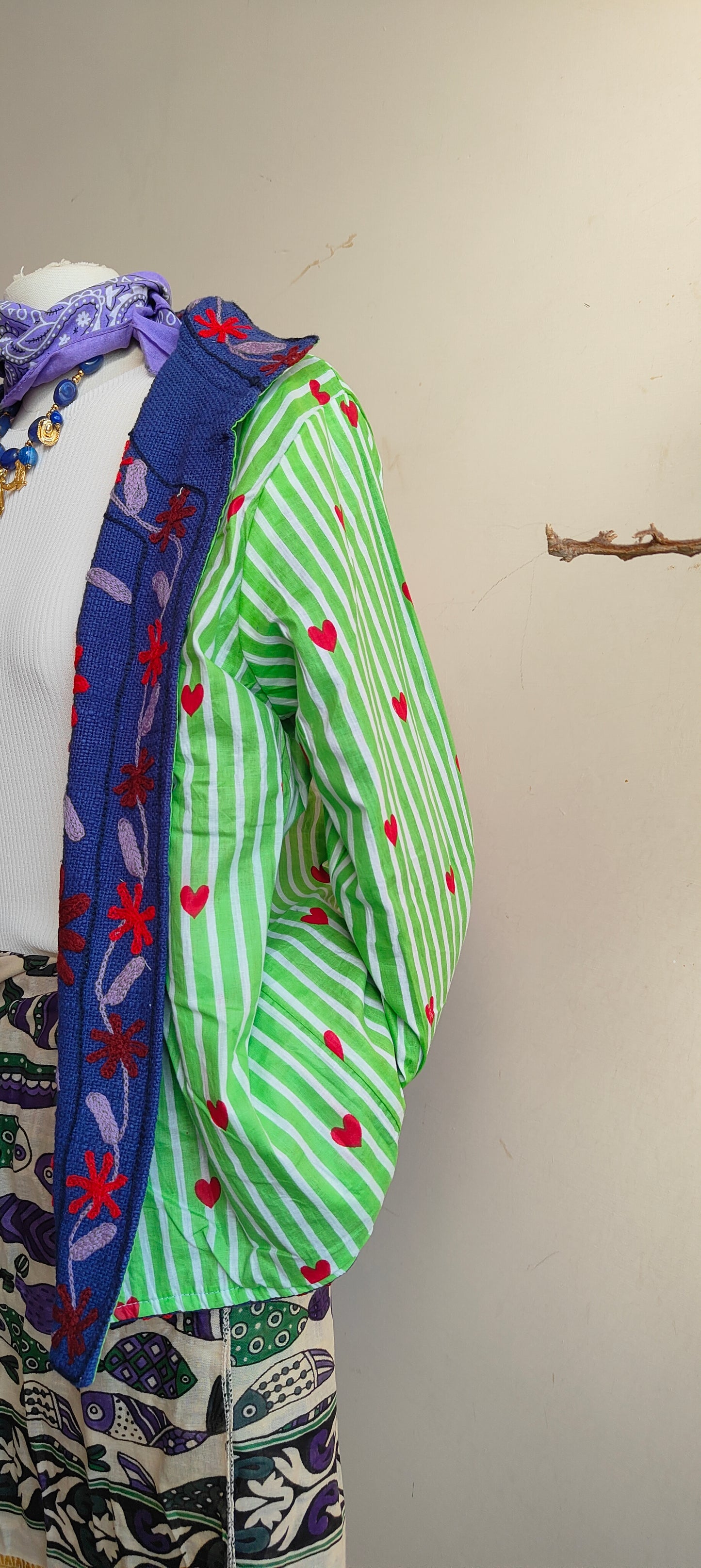 Giacca Boho tasche Canapa
