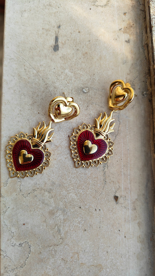 Orecchini Cuore Sacro