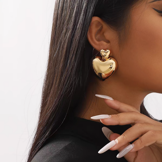 Orecchini doppio cuore