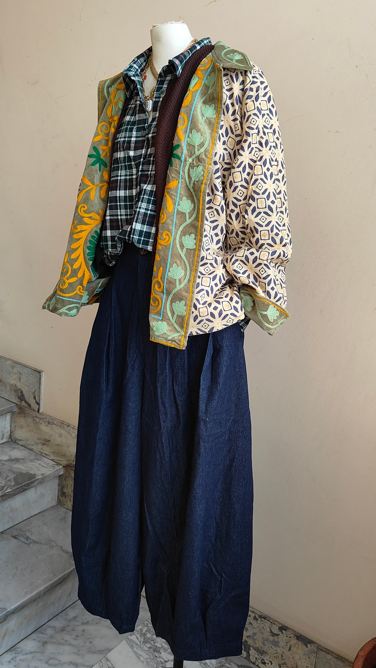 Giacca Boho con Tasche Laterali