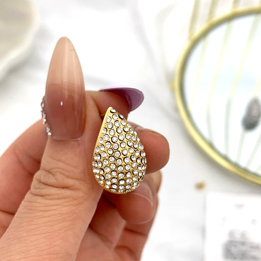 Orecchini strass goccia