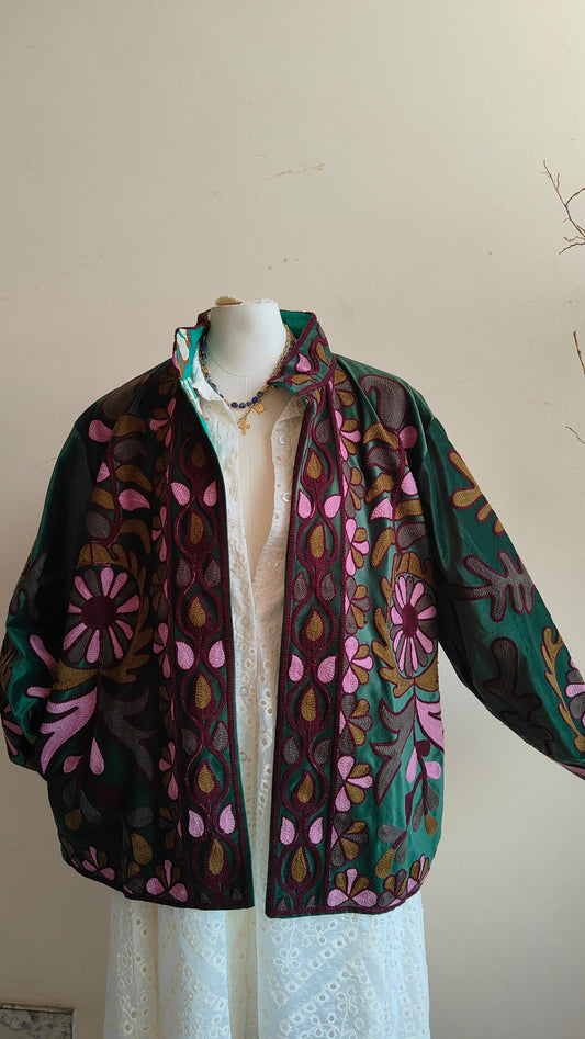 Giacca Boho con Tasche Laterali
