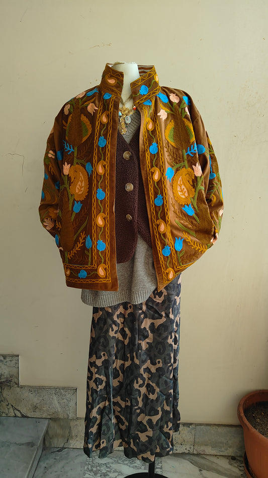 Giacca Boho con Tasche Laterali