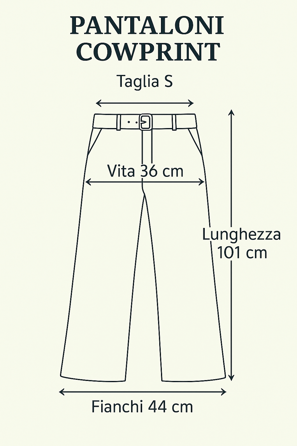 Pantaloni Cowprint