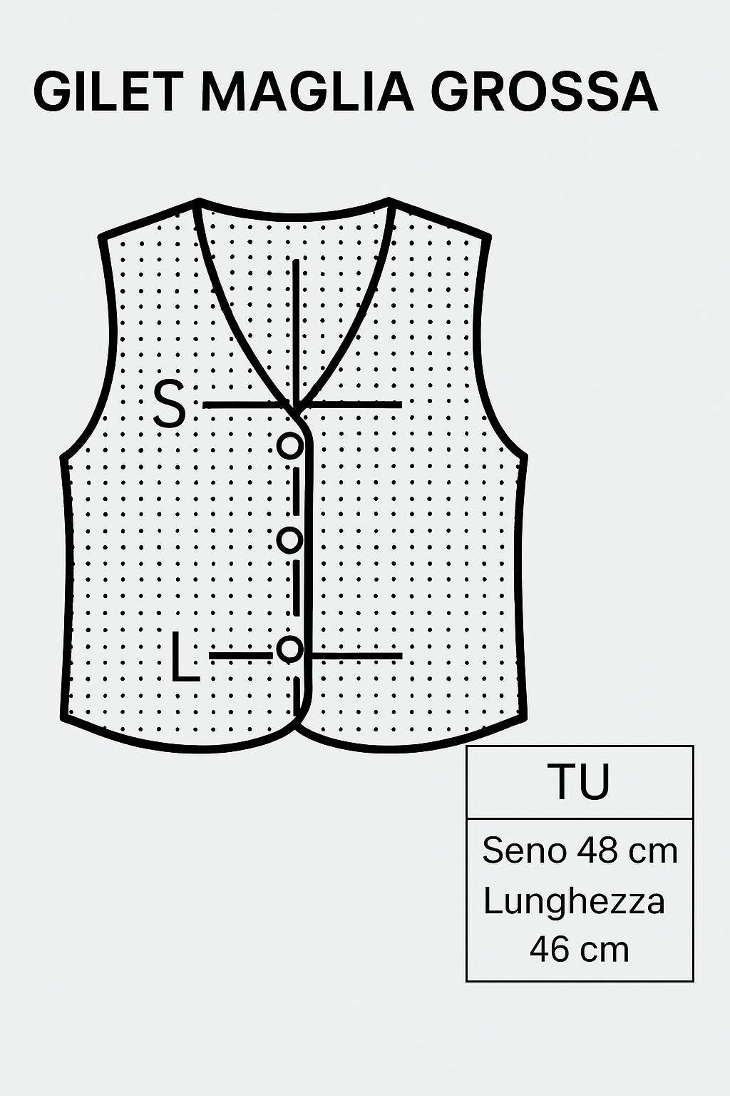 Gilet maglia grosso