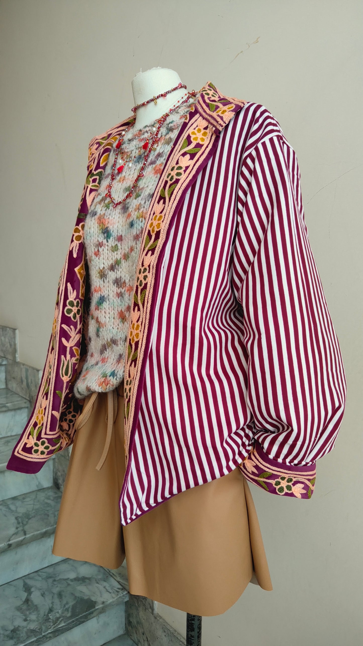 Giacca Boho con Tasche Laterali