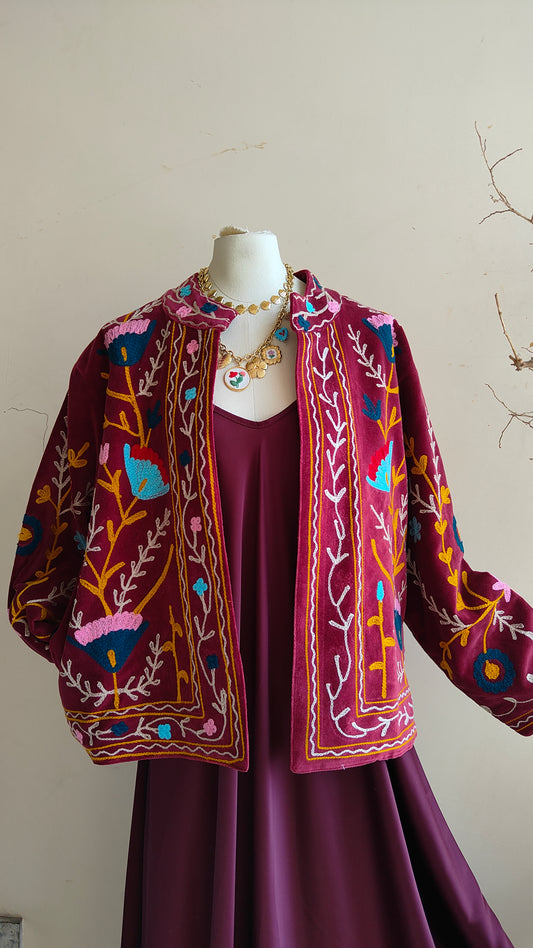 Giacca Boho con Tasche Laterali