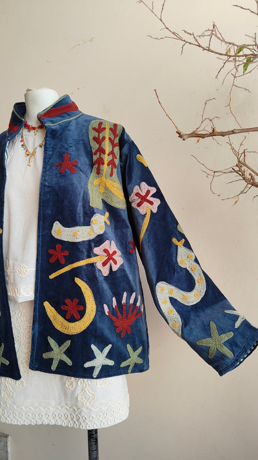 Giacca Boho con Tasche Laterali