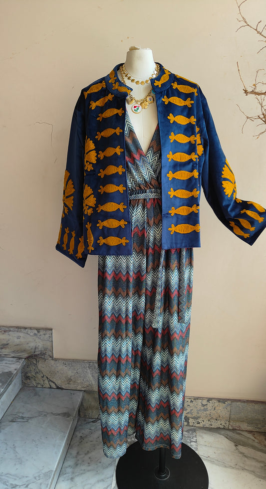 Giacca Boho con Tasche Laterali