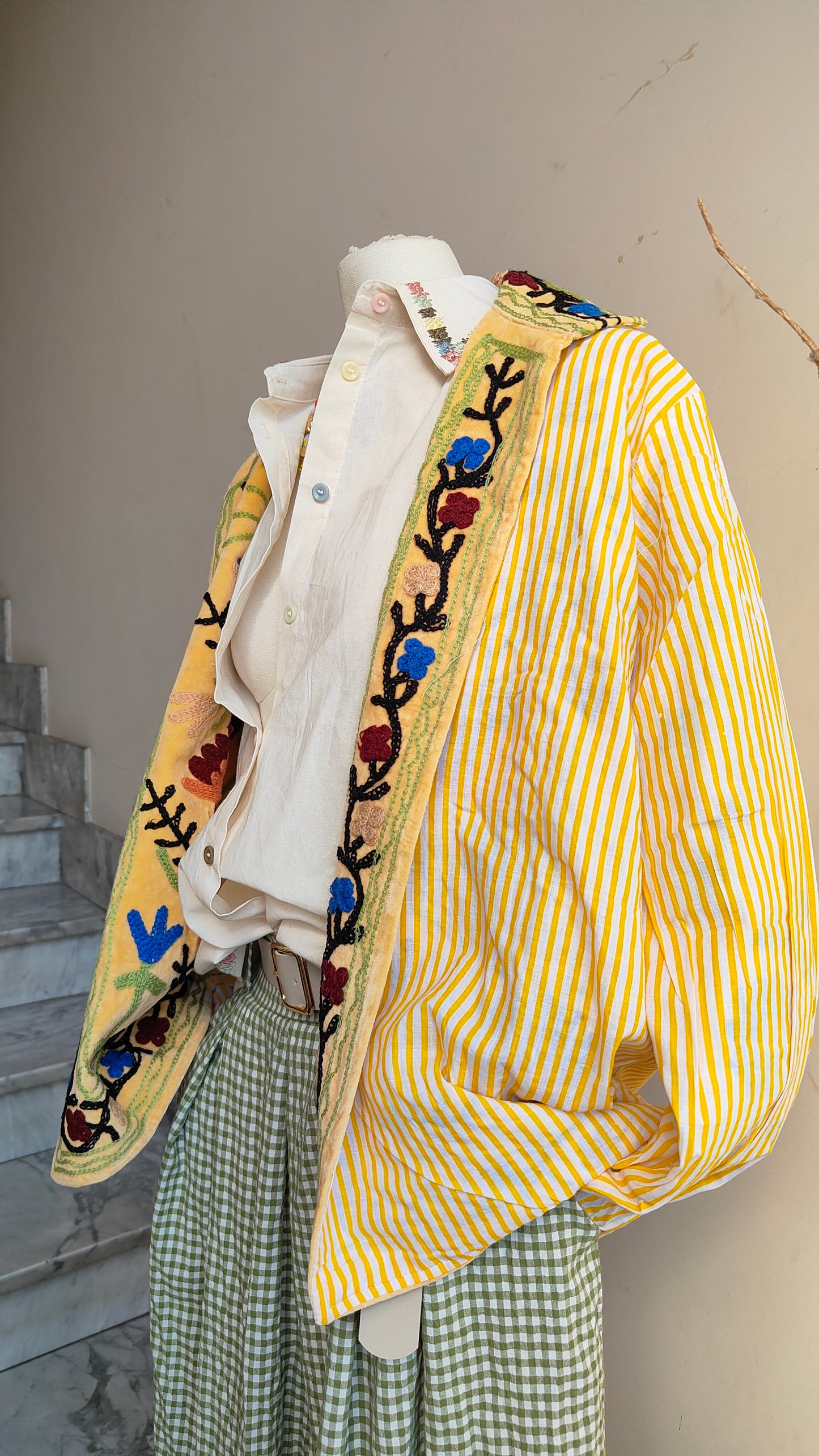 Giacca Boho con Tasche Laterali