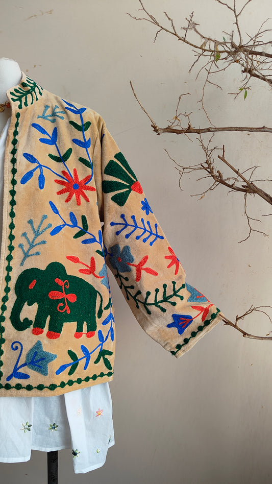 Giacca Boho con Tasche Laterali
