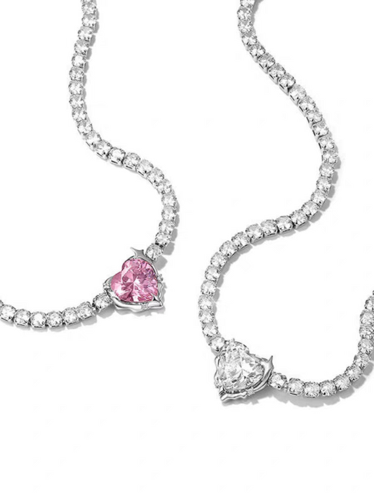 Collana tennis cuore