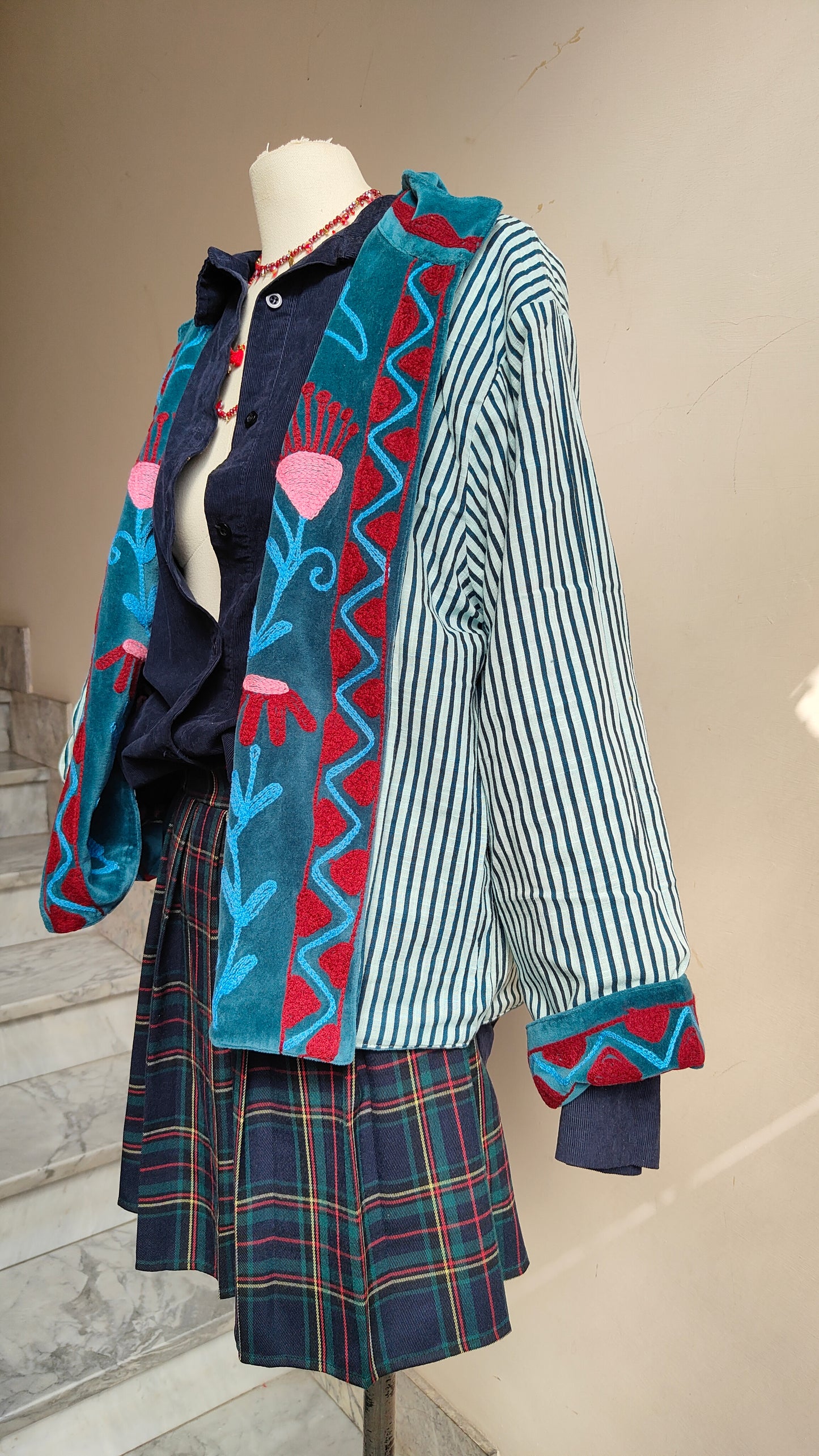 Giacca Boho con Tasche Laterali