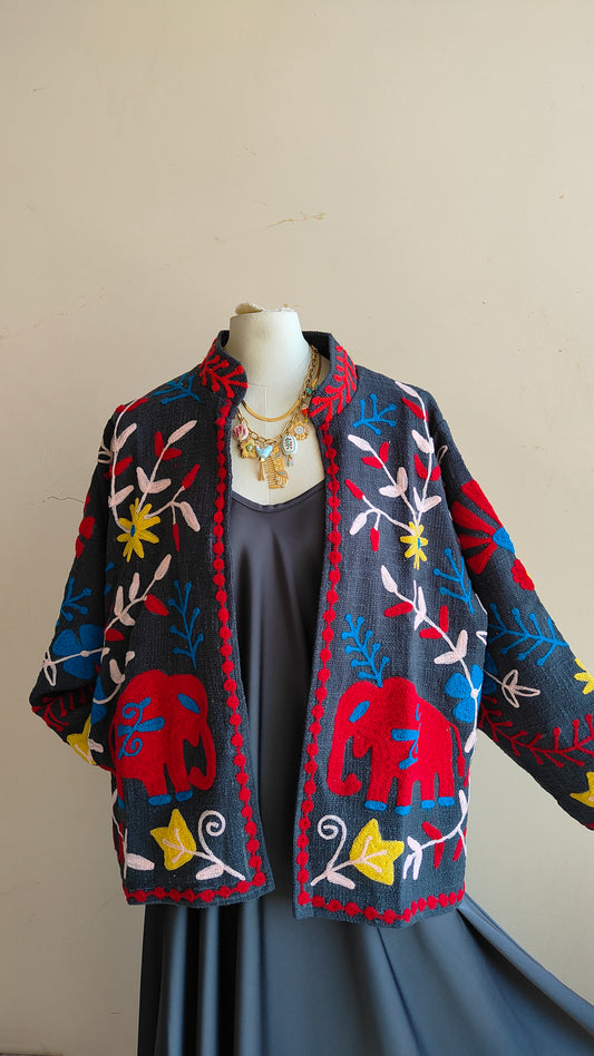 Giacca Boho tasche Canapa