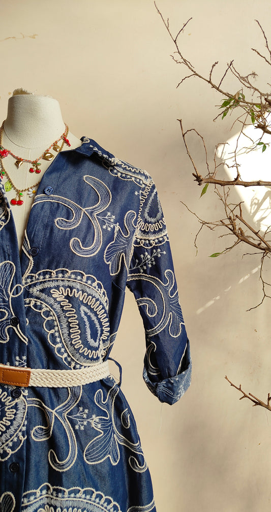 Abito Denim Paisley