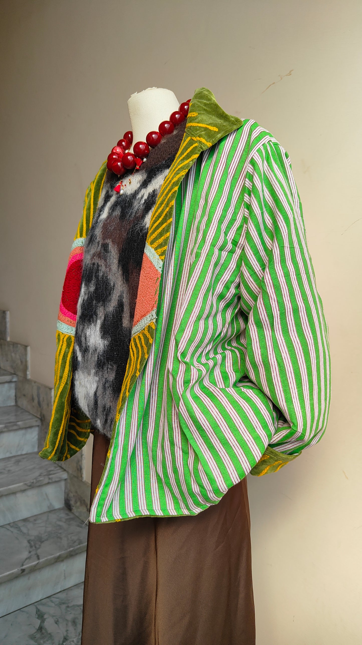 Giacca Boho con Tasche Laterali