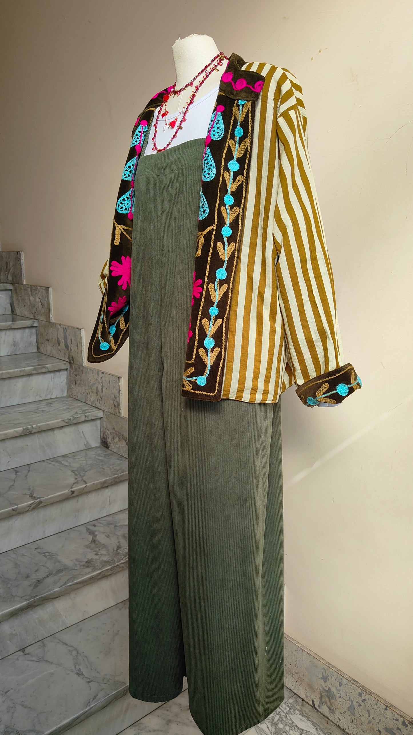 Giacca Boho con Tasche Laterali