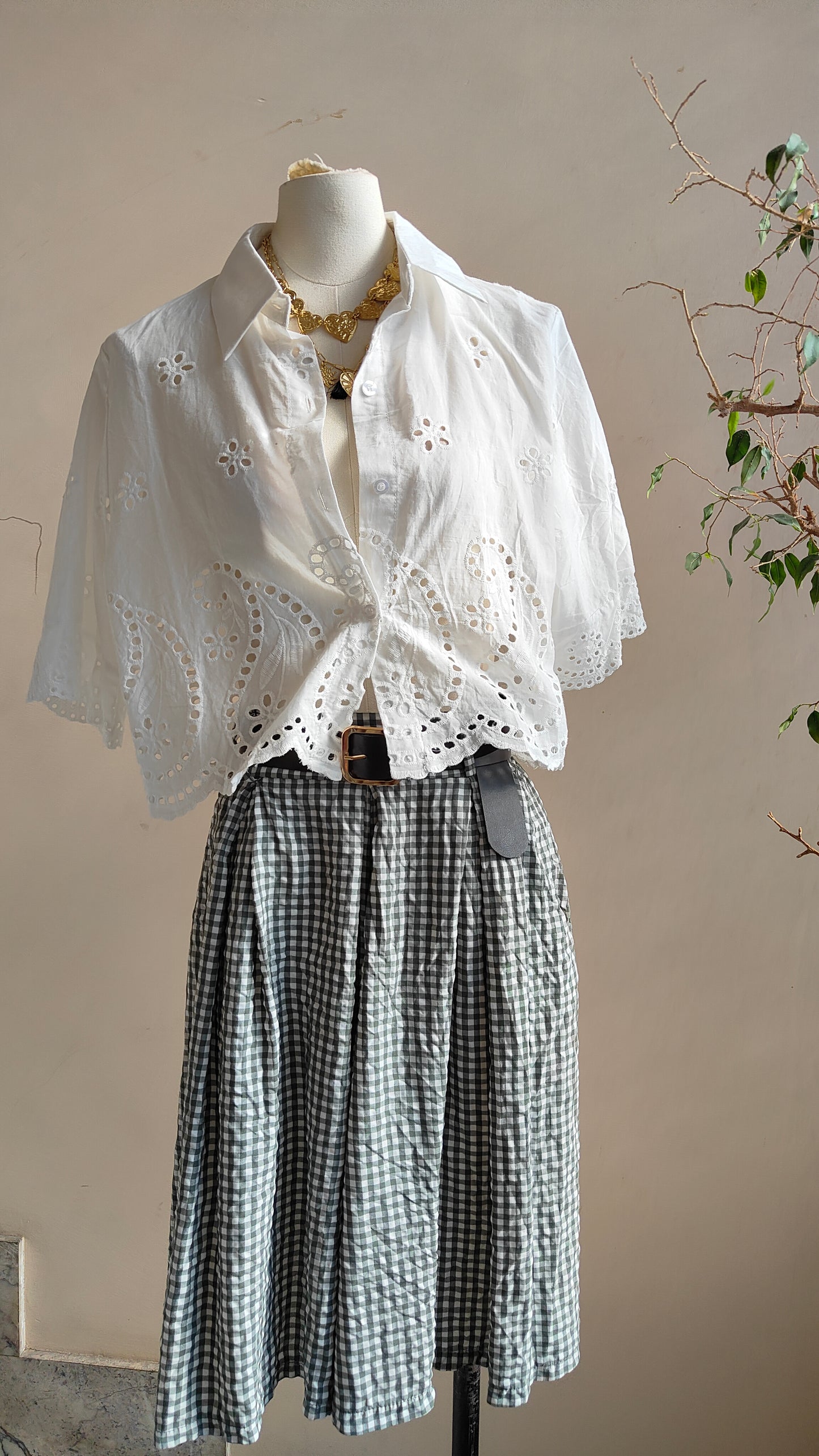 Gonna Pantalone Vichy Romance