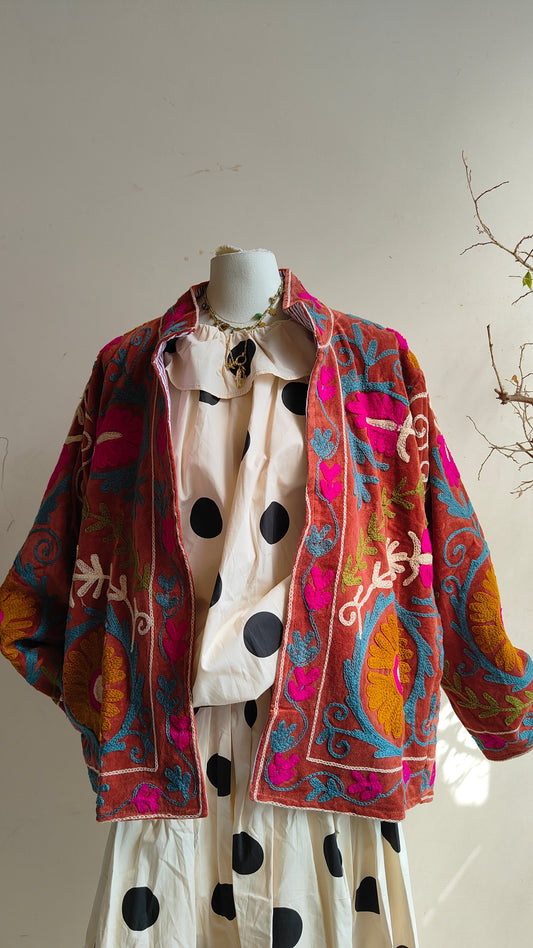 Giacca Boho con Tasche Laterali