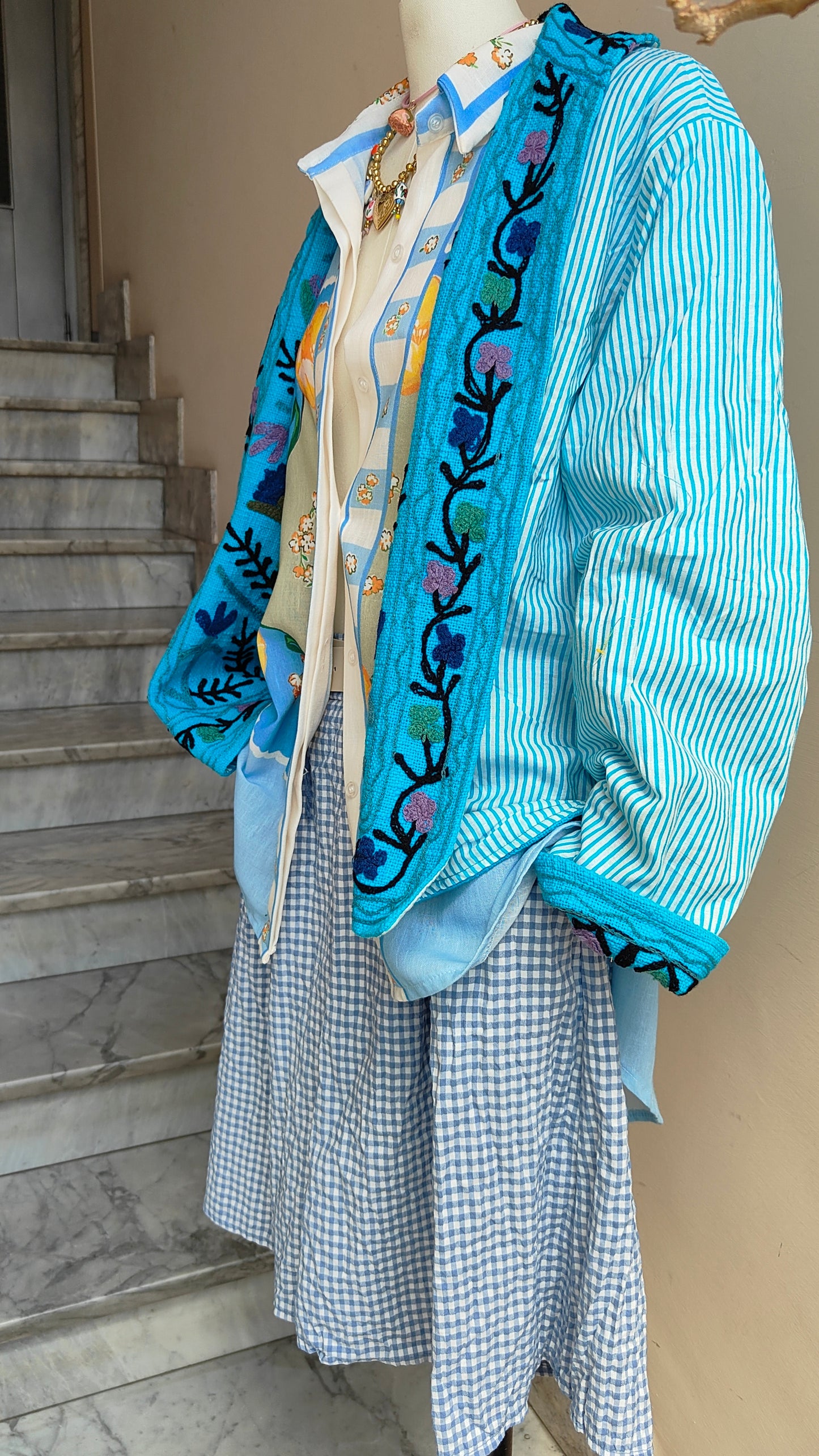 Giacca Boho tasche Canapa