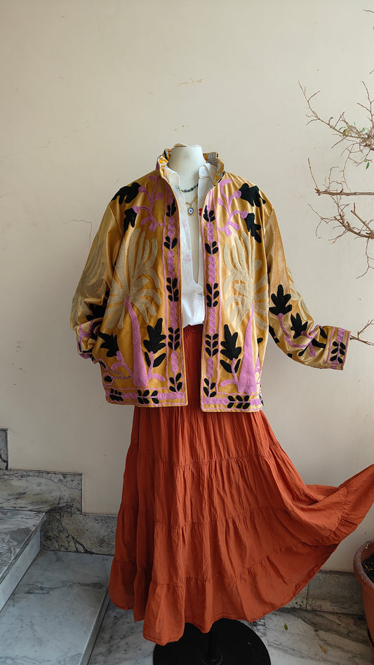 Giacca Boho con Tasche Laterali