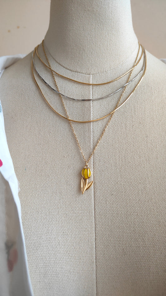 Set Collane Golden Leaf