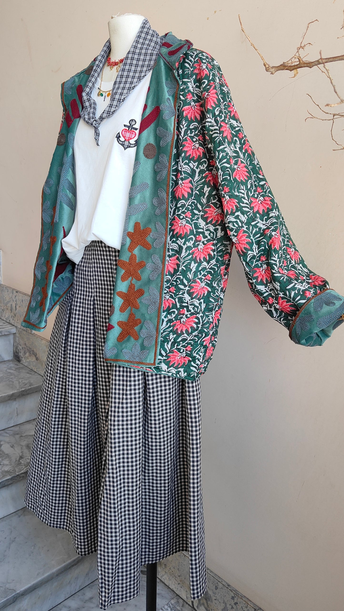 Giacca Boho con Tasche Laterali