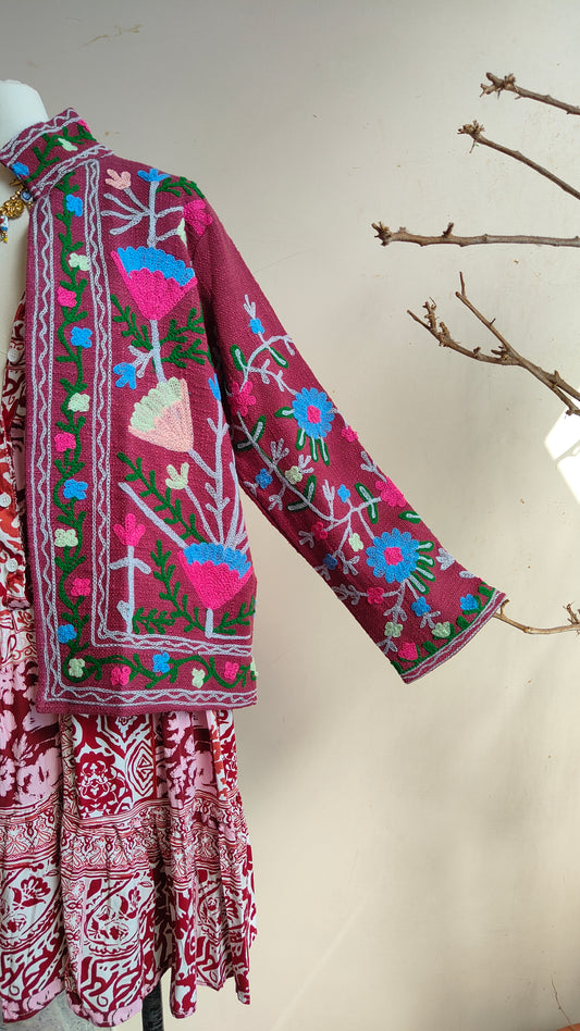 Giacca Boho tasche Canapa
