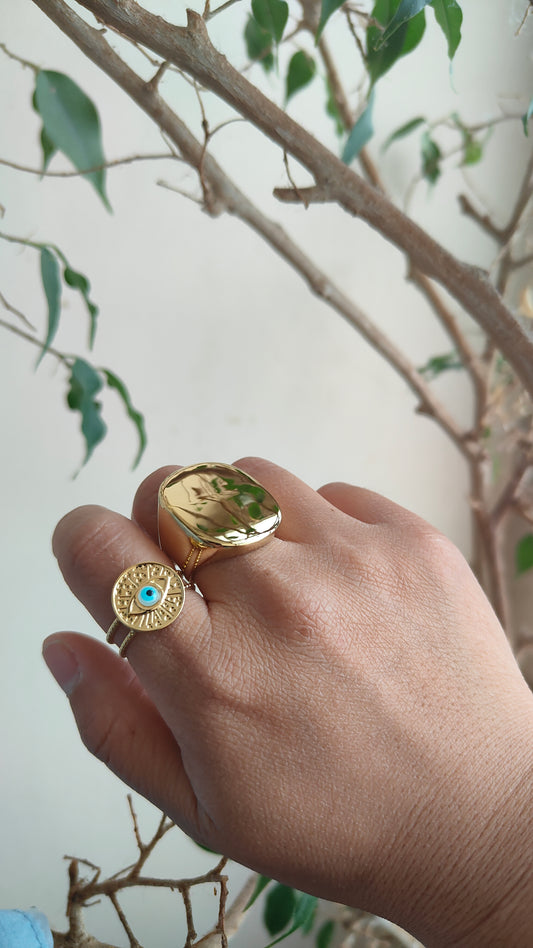 Anello Specchio Dorato