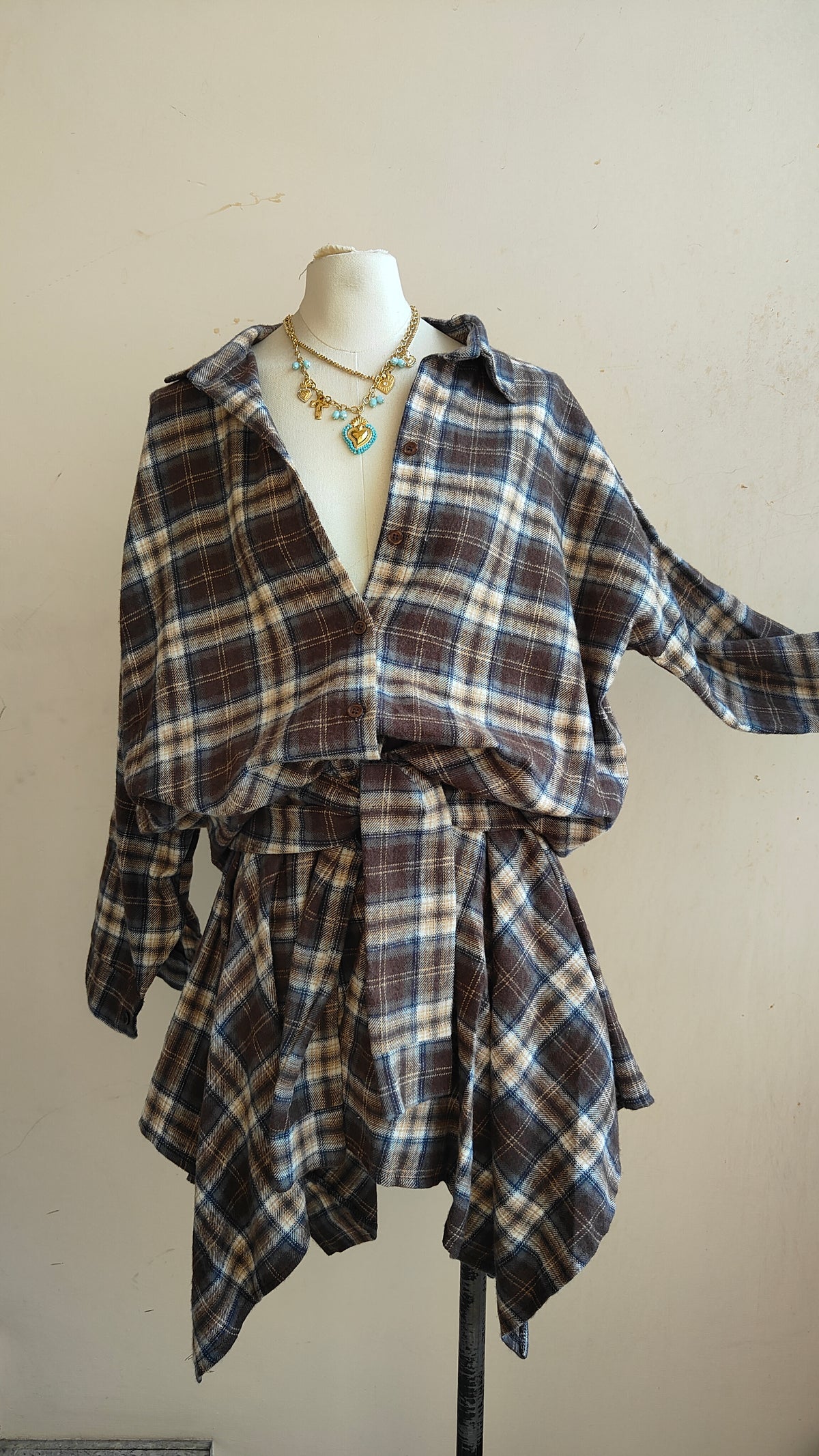 COMPLETO CHECK – CAMICIA & GONNA ASIMMETRICA