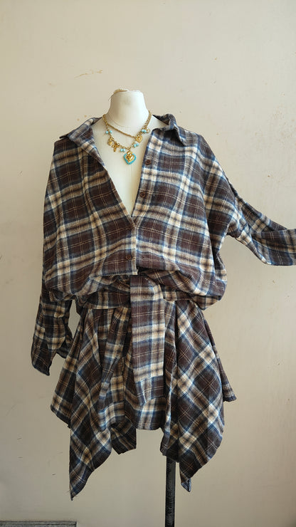COMPLETO CHECK – CAMICIA & GONNA ASIMMETRICA