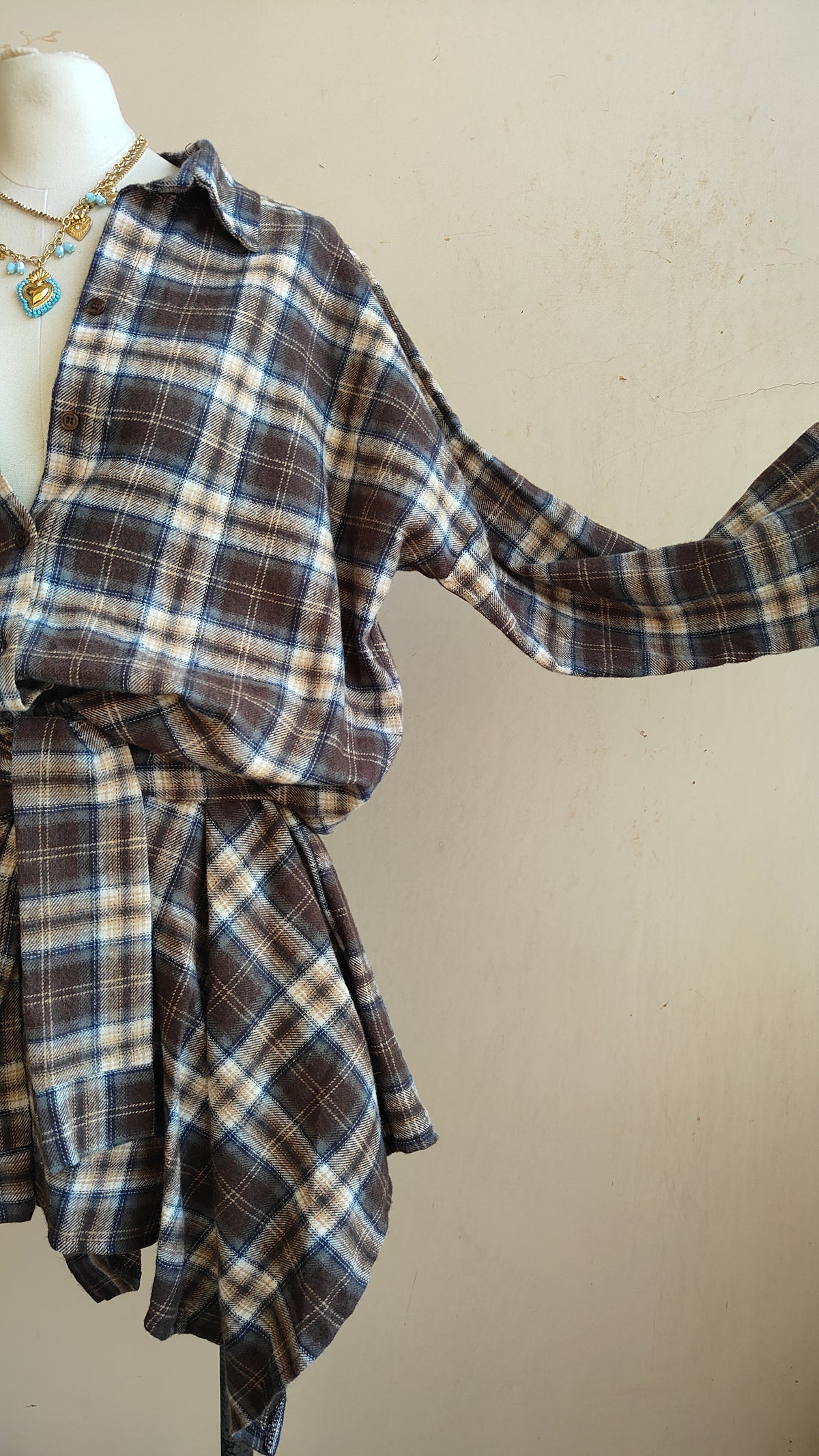 COMPLETO CHECK – CAMICIA & GONNA ASIMMETRICA