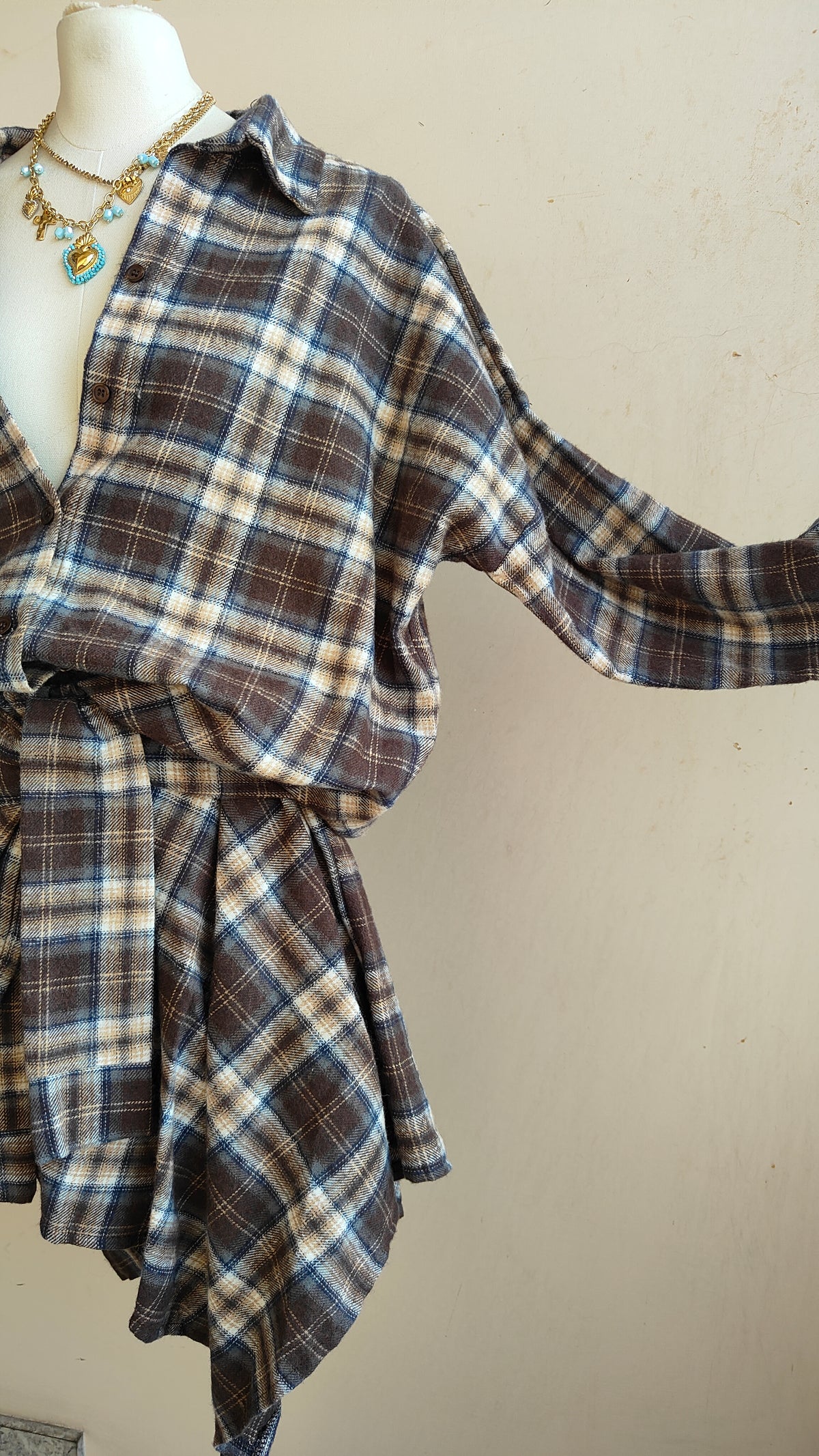 COMPLETO CHECK – CAMICIA & GONNA ASIMMETRICA