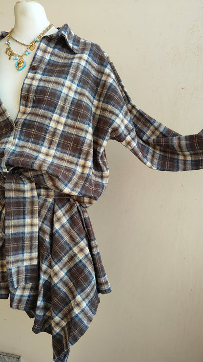 COMPLETO CHECK – CAMICIA & GONNA ASIMMETRICA
