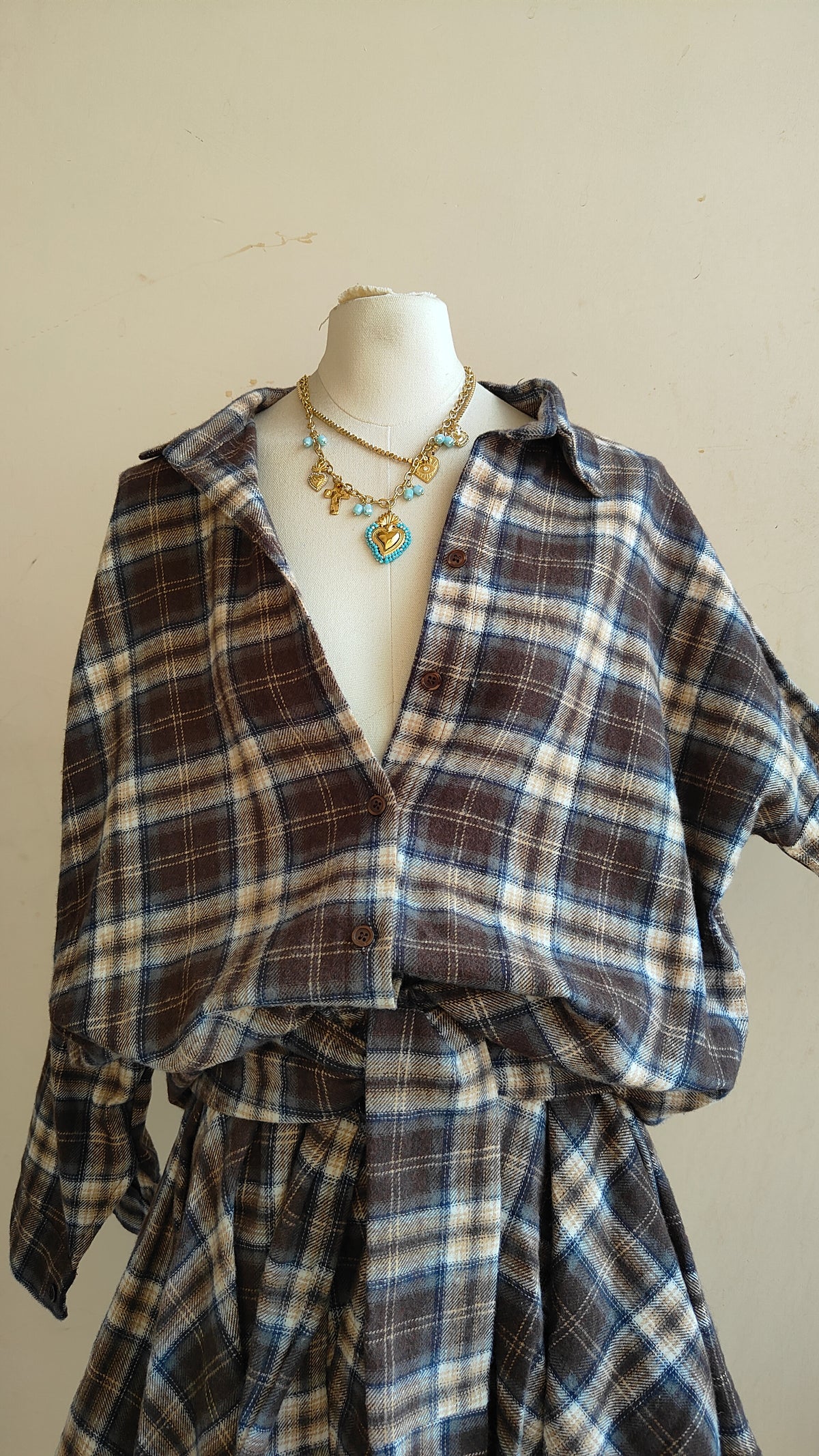 COMPLETO CHECK – CAMICIA & GONNA ASIMMETRICA