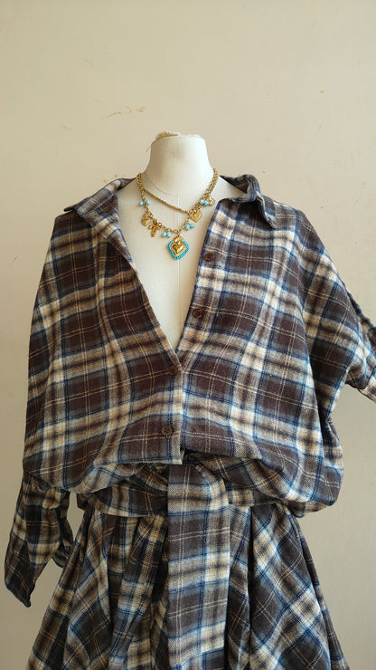 COMPLETO CHECK – CAMICIA & GONNA ASIMMETRICA