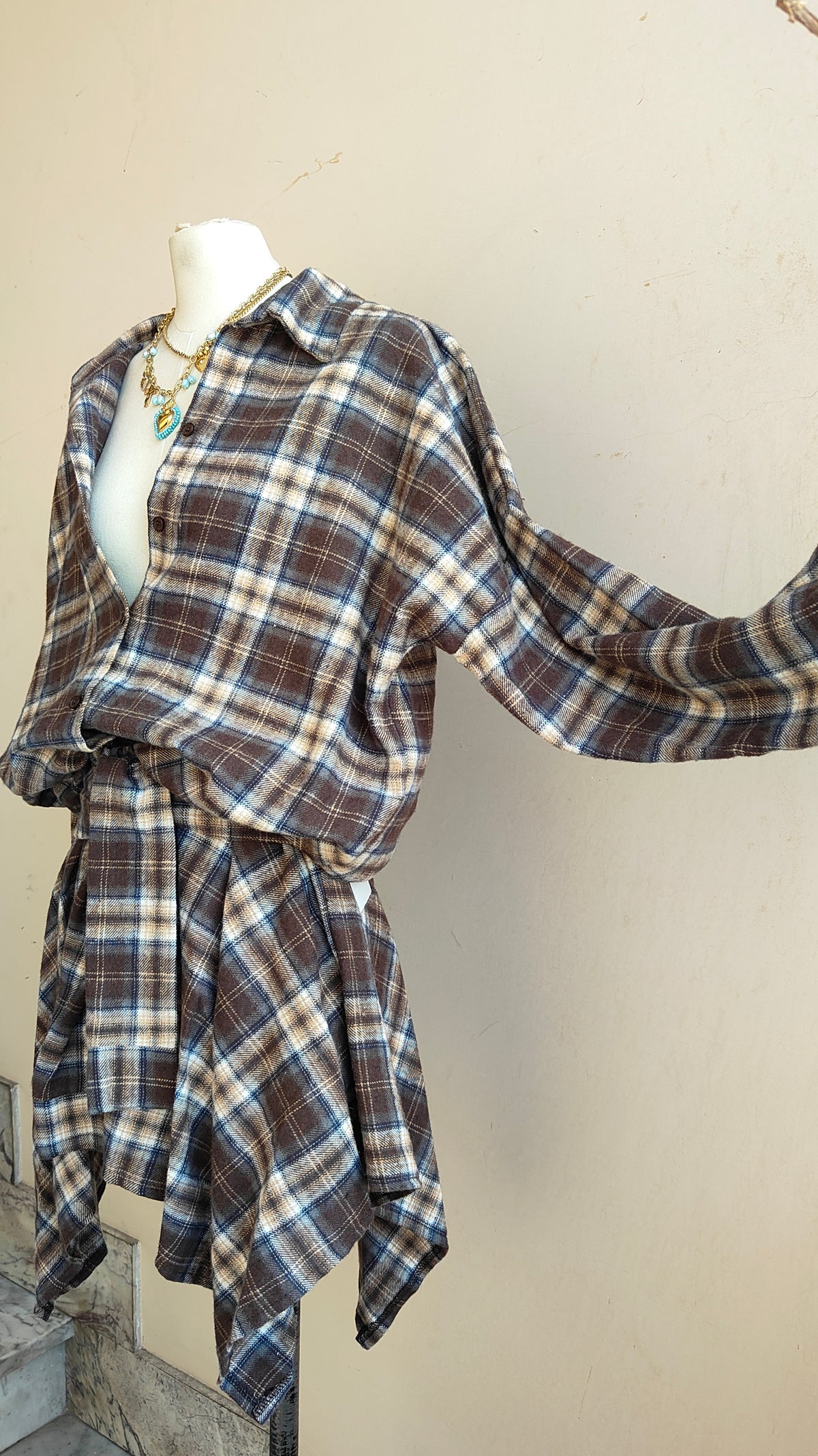 COMPLETO CHECK – CAMICIA & GONNA ASIMMETRICA
