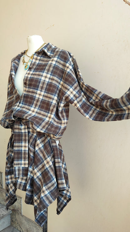 COMPLETO CHECK – CAMICIA & GONNA ASIMMETRICA