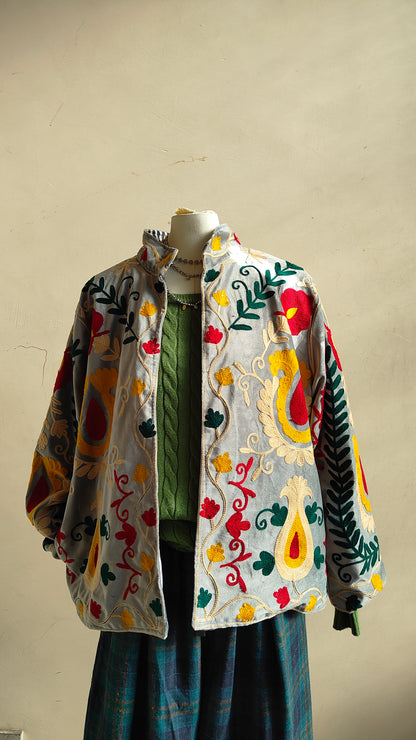 Giacca Boho con Tasche Laterali