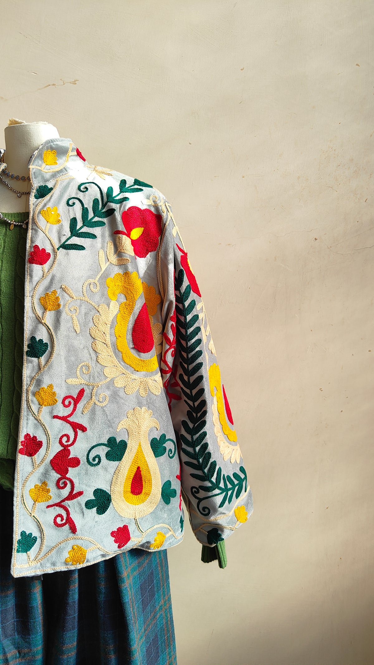 Giacca Boho con Tasche Laterali