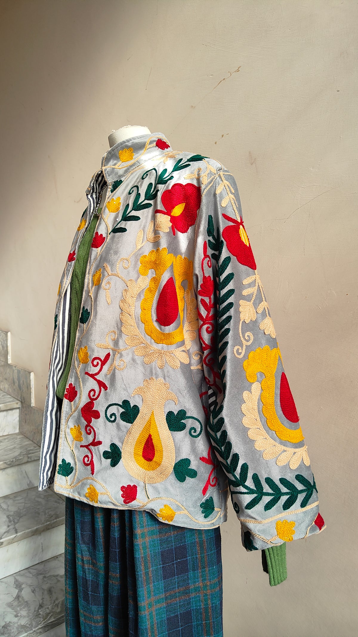 Giacca Boho con Tasche Laterali