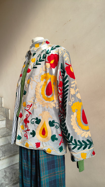 Giacca Boho con Tasche Laterali