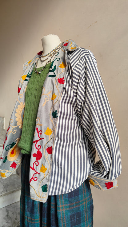 Giacca Boho con Tasche Laterali