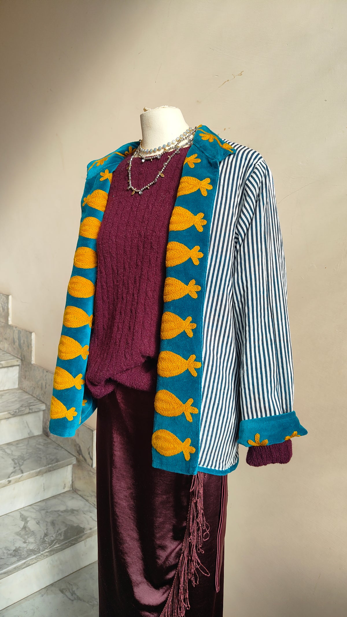 Giacca Boho con Tasche Laterali