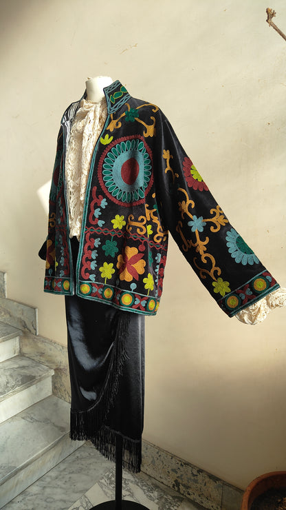 Giacca Boho con Tasche Laterali