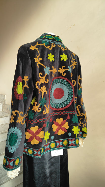 Giacca Boho con Tasche Laterali