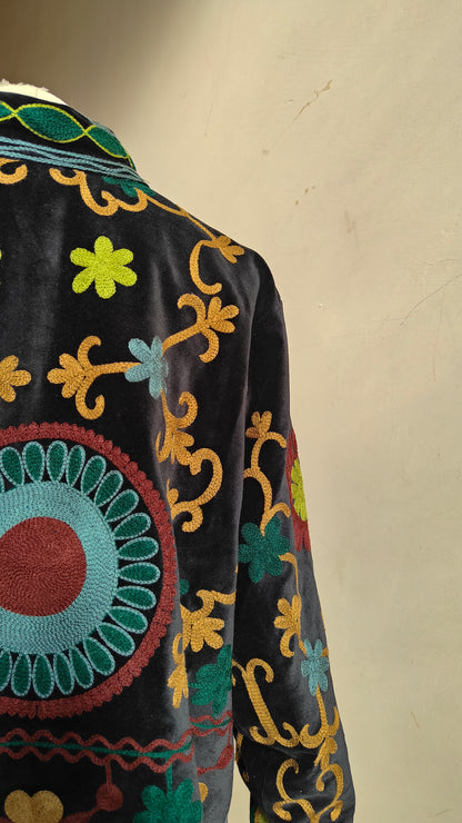 Giacca Boho con Tasche Laterali