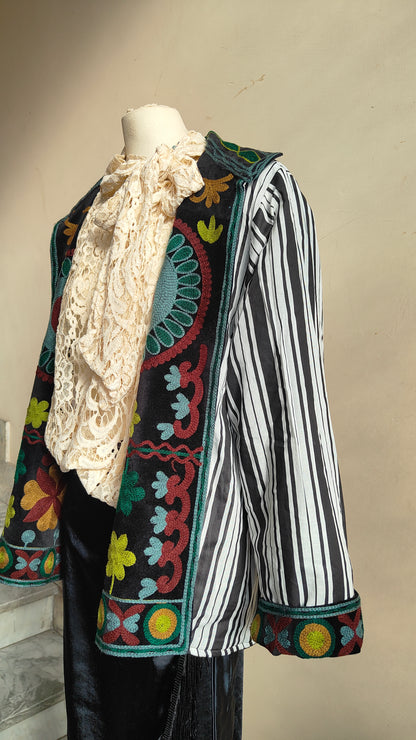 Giacca Boho con Tasche Laterali